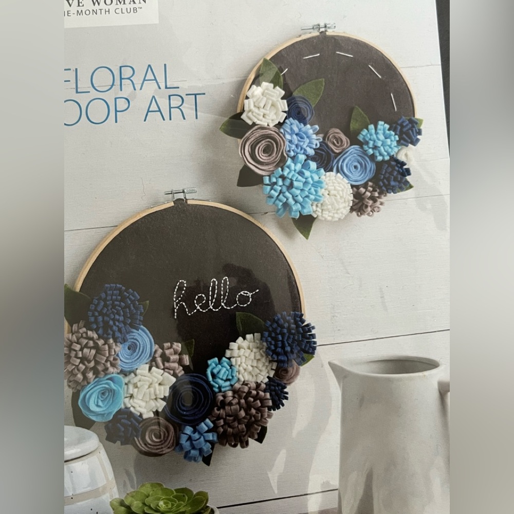 Annie’s Creative Woman Floral Hoop Art Felt Flowers Kit Of The Month Club CWC944
